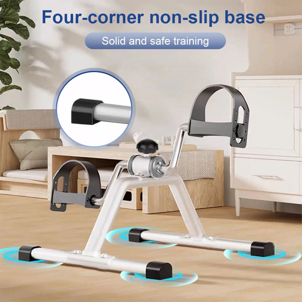 Mini Foldable Foot Pedal Exerciser with Adjustable Resistance Under Desk Bike Stationary Exercise Bike for Home Exercise Ohamza