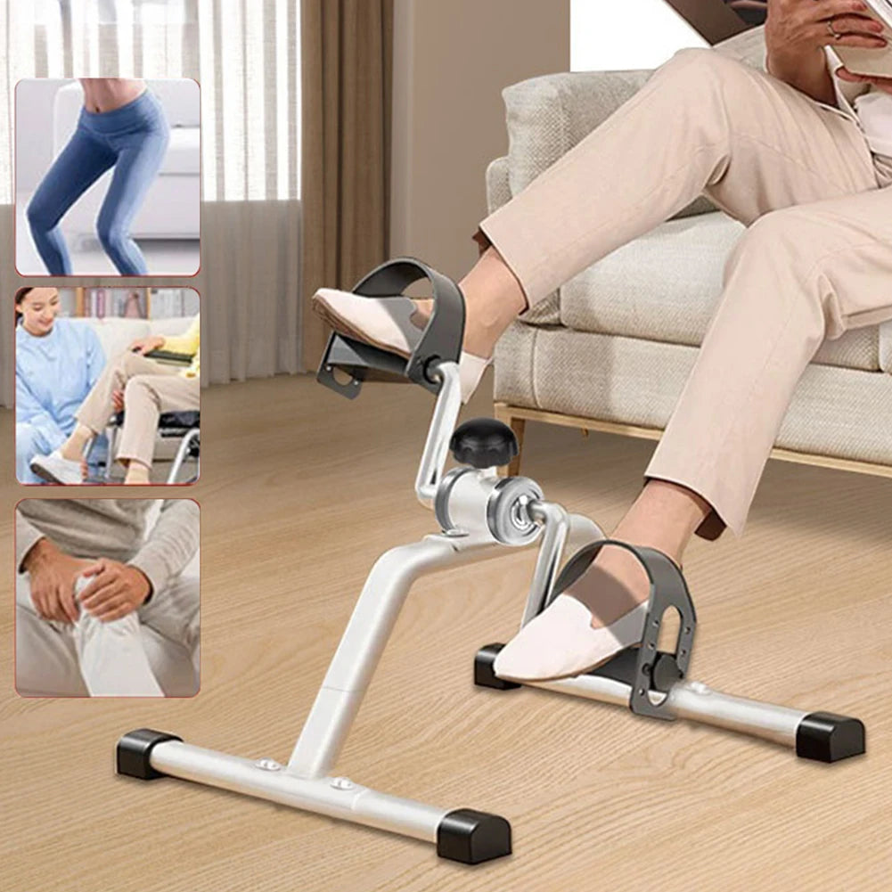 Mini Foldable Foot Pedal Exerciser with Adjustable Resistance Under Desk Bike Stationary Exercise Bike for Home Exercise Ohamza