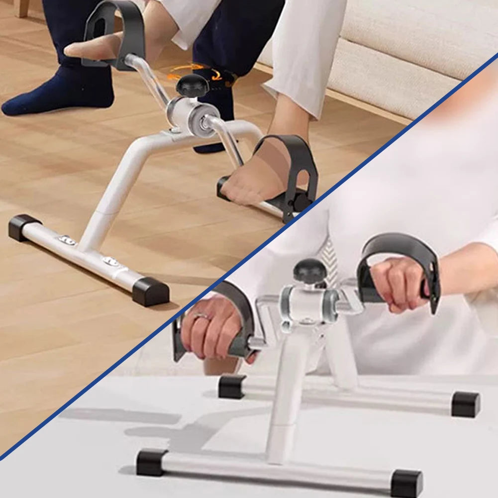 Mini Foldable Foot Pedal Exerciser with Adjustable Resistance Under Desk Bike Stationary Exercise Bike for Home Exercise Ohamza