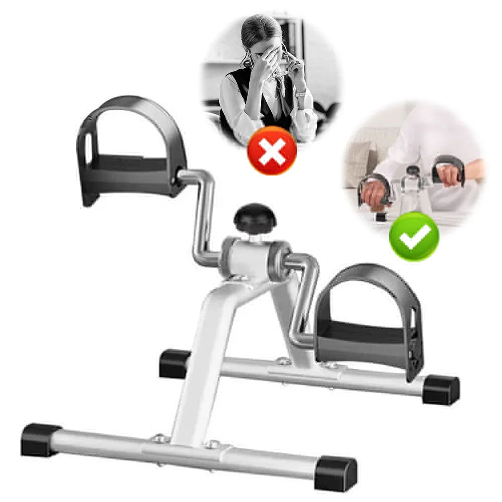 Mini Foldable Foot Pedal Exerciser with Adjustable Resistance Under Desk Bike Stationary Exercise Bike for Home Exercise Ohamza