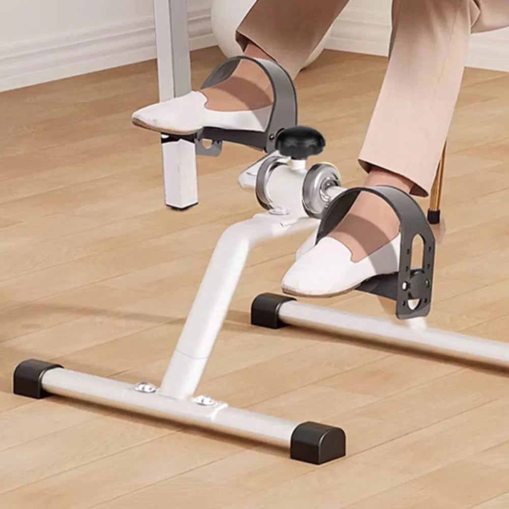 Mini Foldable Foot Pedal Exerciser with Adjustable Resistance Under Desk Bike Stationary Exercise Bike for Home Exercise Ohamza