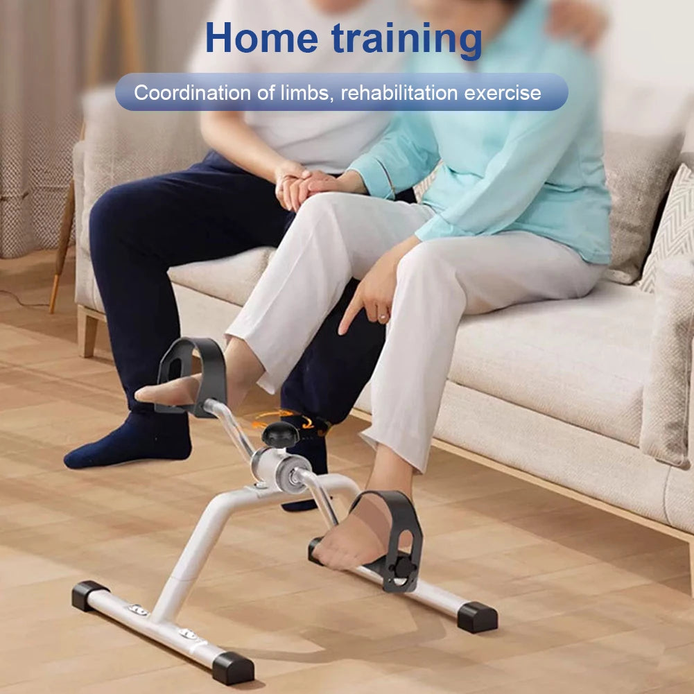 Mini Foldable Foot Pedal Exerciser with Adjustable Resistance Under Desk Bike Stationary Exercise Bike for Home Exercise Ohamza