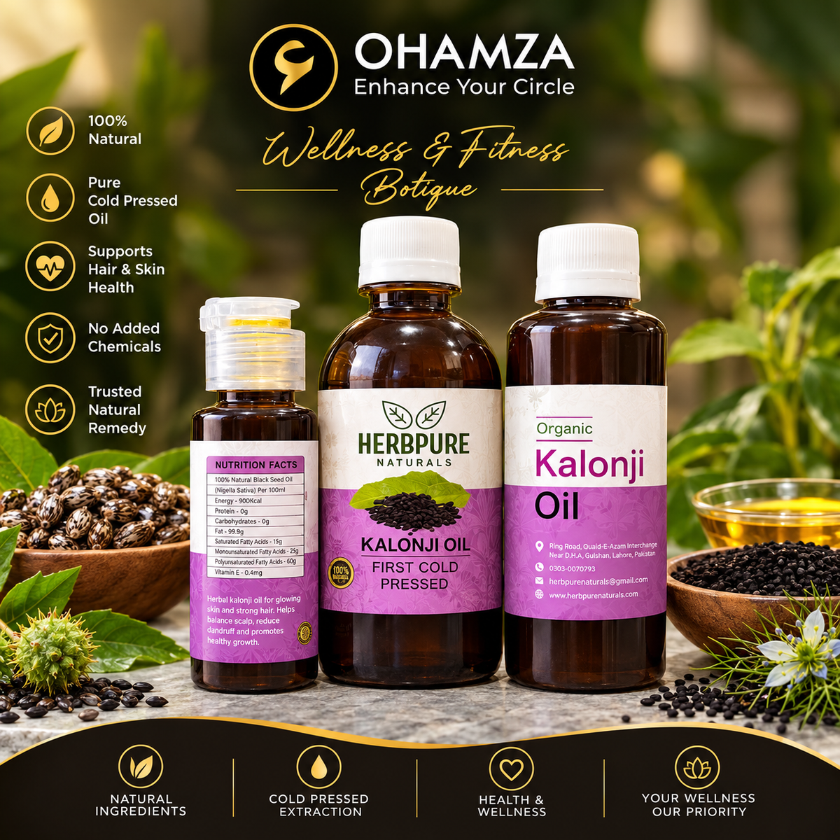 Black Seed Oil (Kalonji) OHAMZA LIFESTYLE