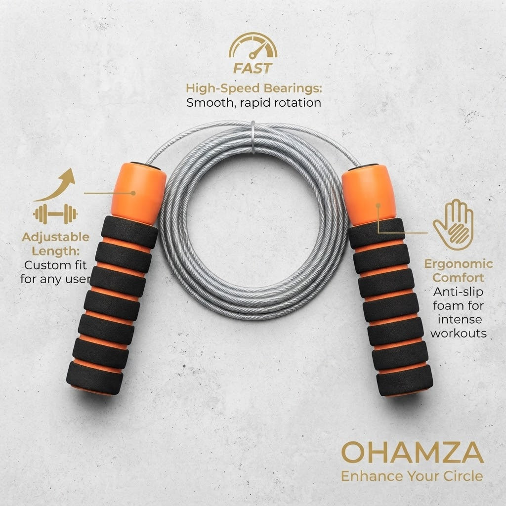 Jumping Rope Metal Cable Ohamza