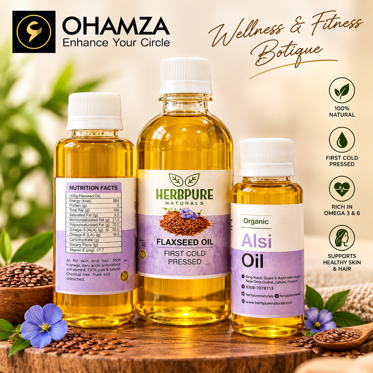 Flaxseed Oil OHAMZA LIFESTYLE