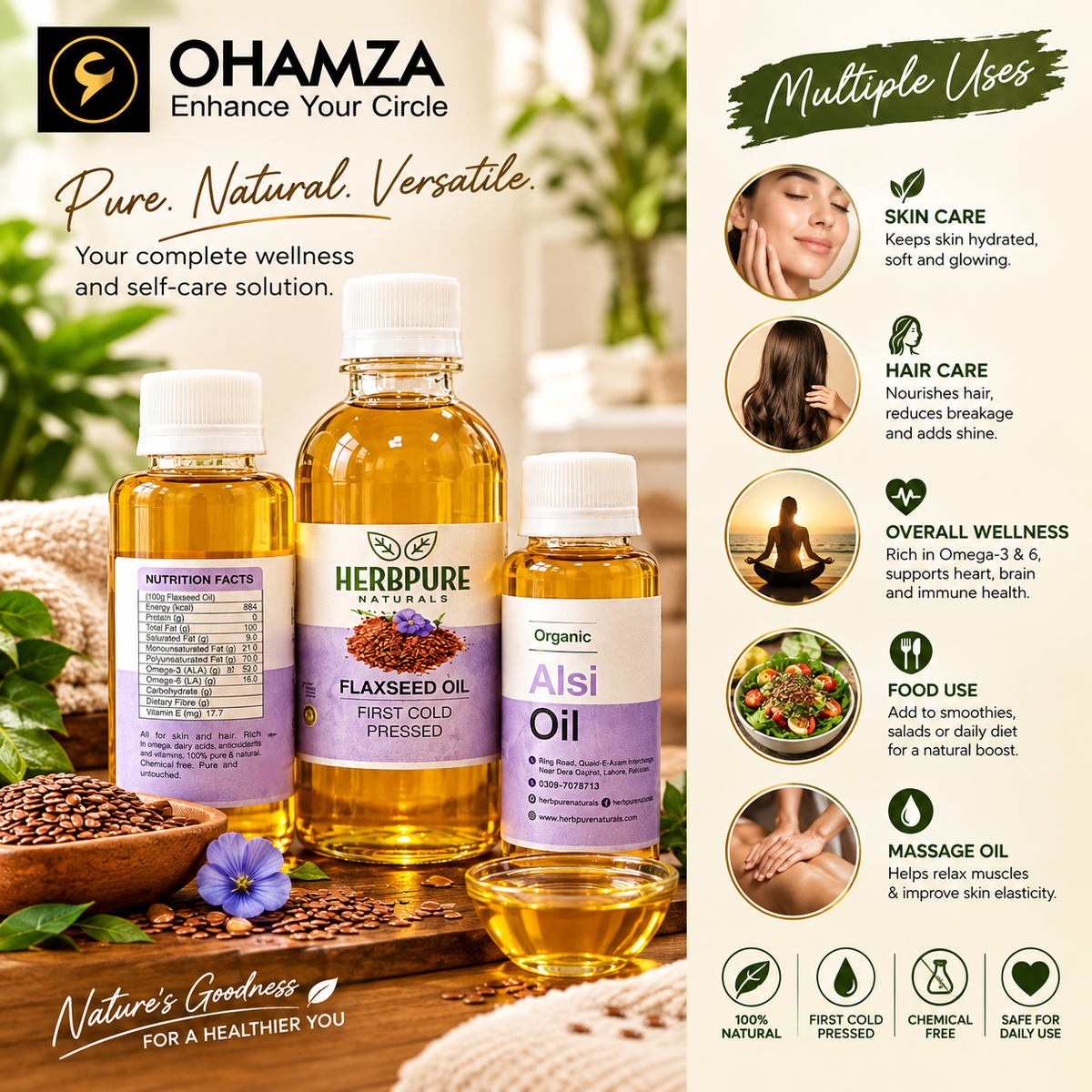 Flaxseed Oil OHAMZA LIFESTYLE