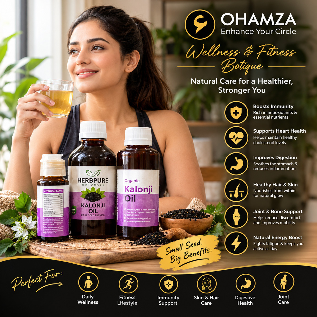 Black Seed Oil (Kalonji) OHAMZA LIFESTYLE